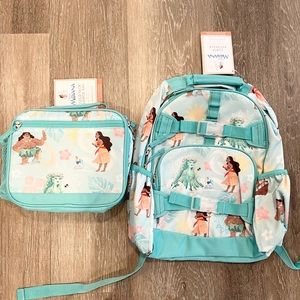 Brand new w/ tags Pottery Barn Disney Princess Moana large backpack and lunchbox